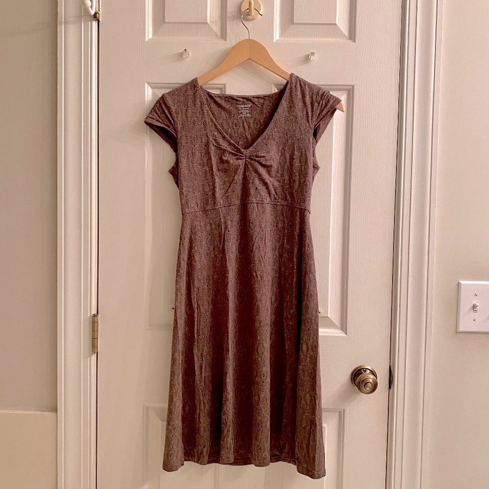 Toad&Co Rosemarie Dress in Falcon Brown Tapestry Print